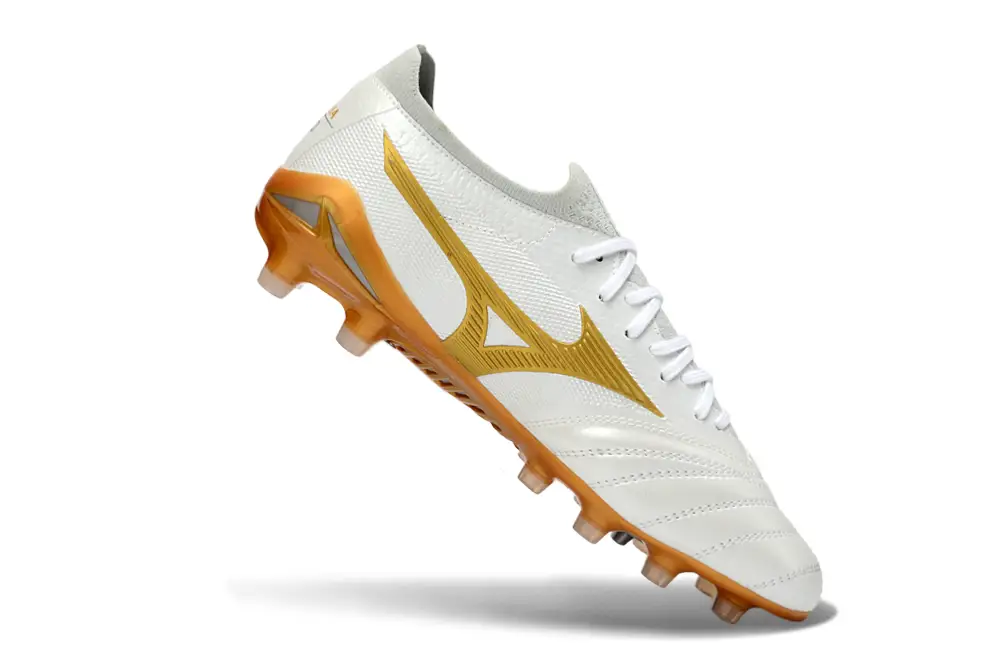 Mizuno Morelia Neo IV Japan FG Shin Guard, front view